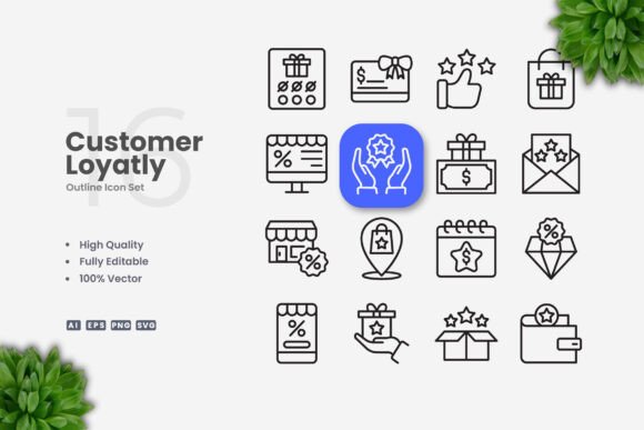 Customer Loyalty Icons Graphics