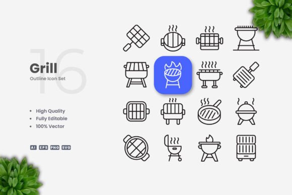 Grill Icons: Graphics and Icons for Creative Design