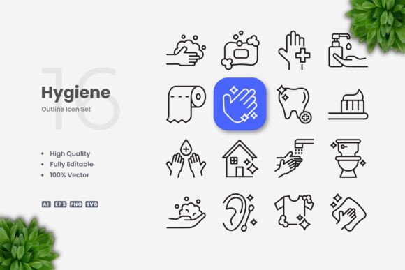 Hygiene Icons: Graphics and Icons for Clean Design