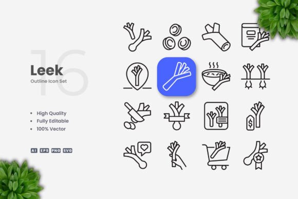 Leek Icons: Graphics and Icons for Digital Sellers