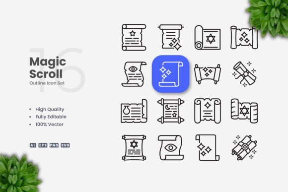 Magic Scroll Icons: Graphics and Icons for Digital Sellers