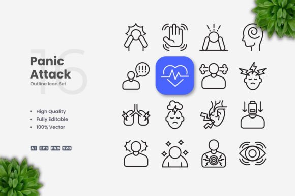 Panic Attack Icons: Graphics and Icons for Digital Sellers