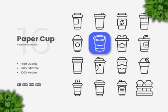 Paper Cup Icons: Graphics and Icons for Modern Design
