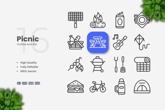 Picnic Icons: Graphics and Icons for Creative Crafting