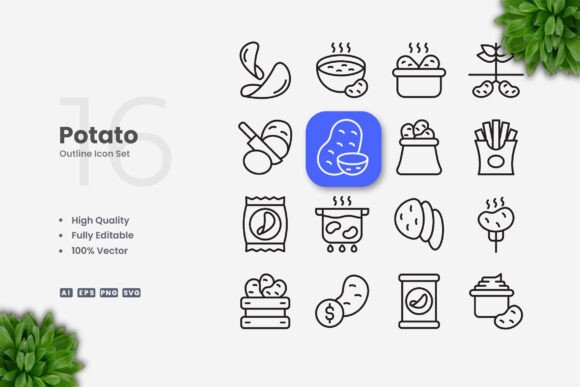 Potato Icons: Graphics for Real Business Use