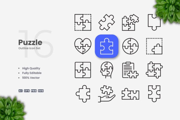 Puzzle Icons: Graphics for Creative Crafts