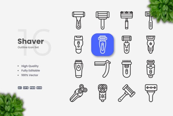 Shaver Icons: Graphics and Icons for Modern Design