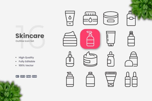 Skincare Icons: Graphics and Icons for Branding