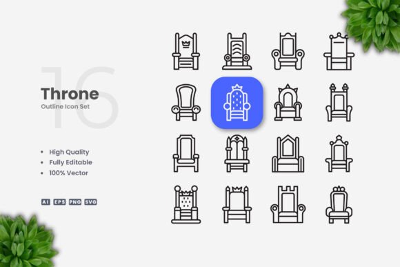 Throne Icons: Graphics and Icons for Modern Design